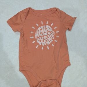 Baby GAP Orange 'Hello Sunshine' Baby Bodysuit